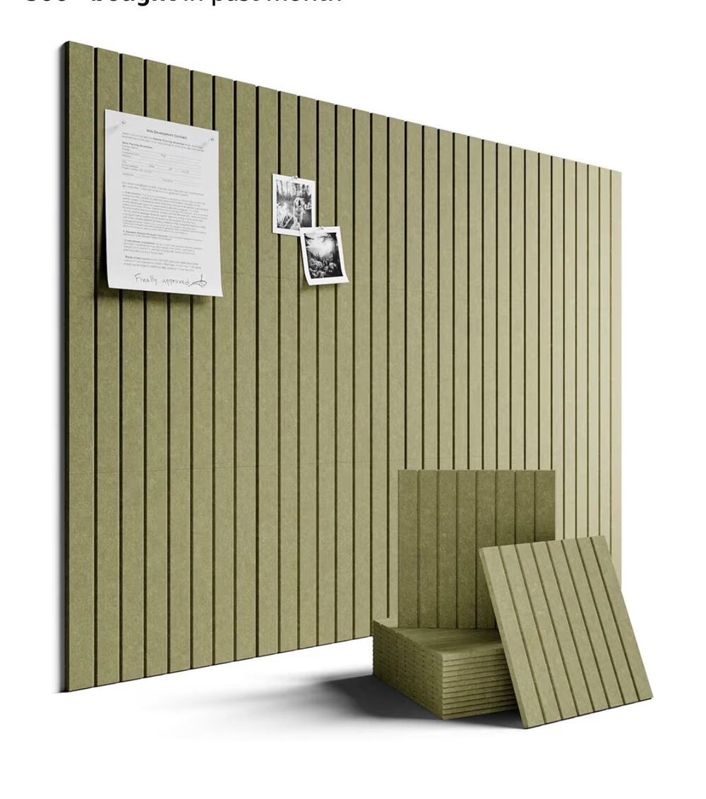 FLUXYNARA 48” x 36” Large Felt Bulletin Board 12 Panel Green Wall Pin Board New